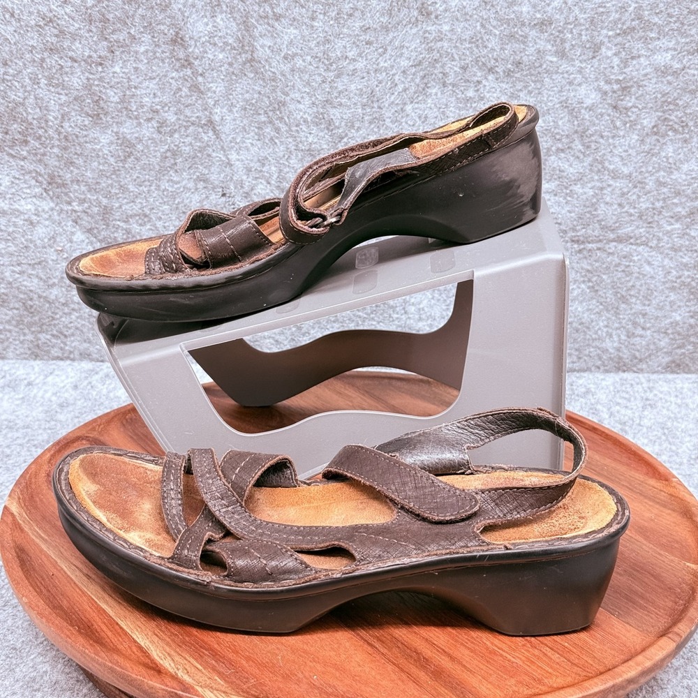 Naot Shoes Womens‎ Size 39 Leather Strappy Slingback Platform Comfort Sandals